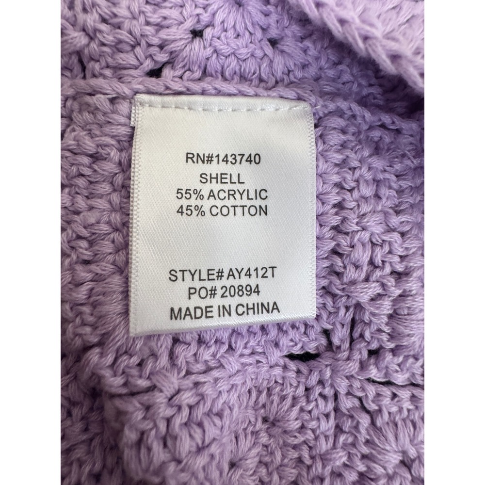 Tuckernuck Hyacinth House Colby Lavender Crochet Mini Skirt & Top Set Sz L New - Picture 6 of 12